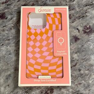 NEW Sonix Checkmate Pink/Orange Case iPhone 15 Pro Max